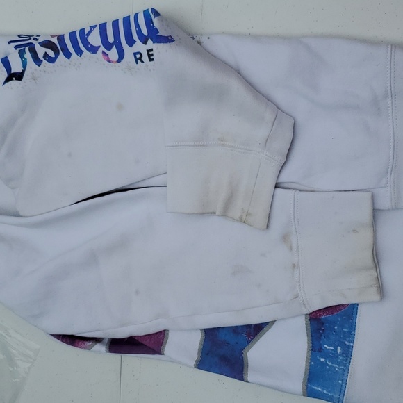 Disneyland Resort 2017 Sz Large Zip Up Hoodie White Stretch Cotton Mickey Mouse - Picture 15 of 16